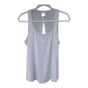 Athleta Womens At Ease Open Back Tank Sz Small Petite Soft Athleisure White NWT